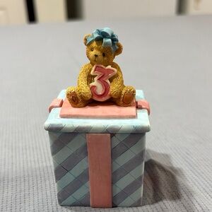 Cherished Teddies Blue and Pink Decorative Box